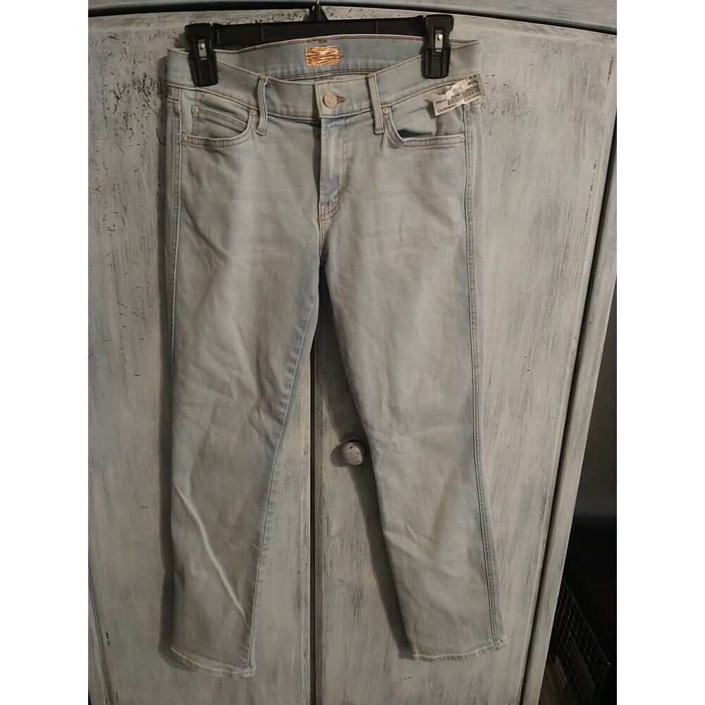 Mother The Rascal Cropped Light Wash Denim Jeans Size 27 Y2k